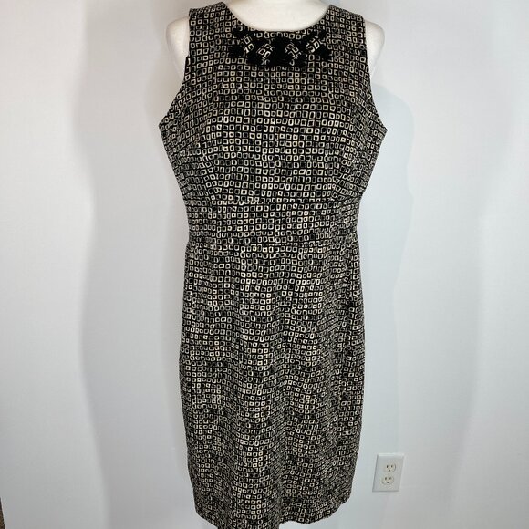 Evan Picone Black & Brown Sleeveless Dress size 14 - Picture 1 of 5
